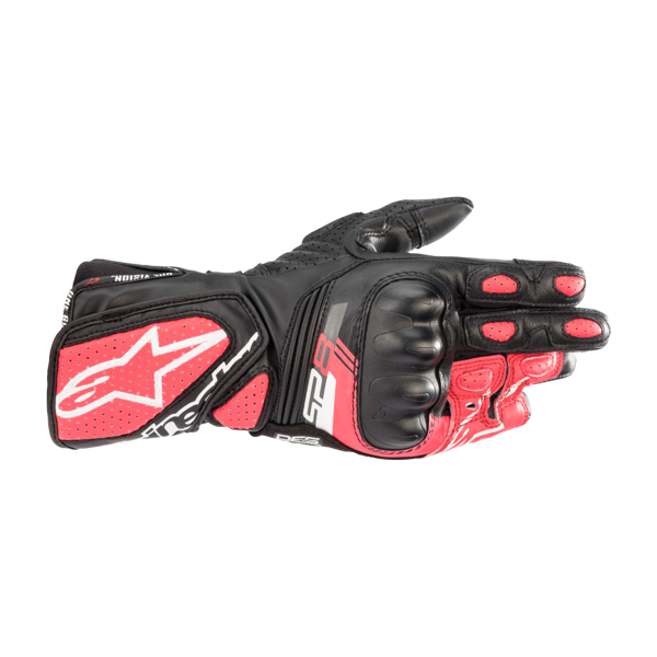 alpinestars guanti moto donna  stella sp-8 v3 nero-bianco-rosa