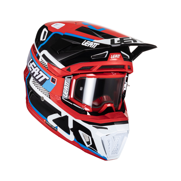 leatt kit casco cross  moto 8.5 v24 rosso con maschera