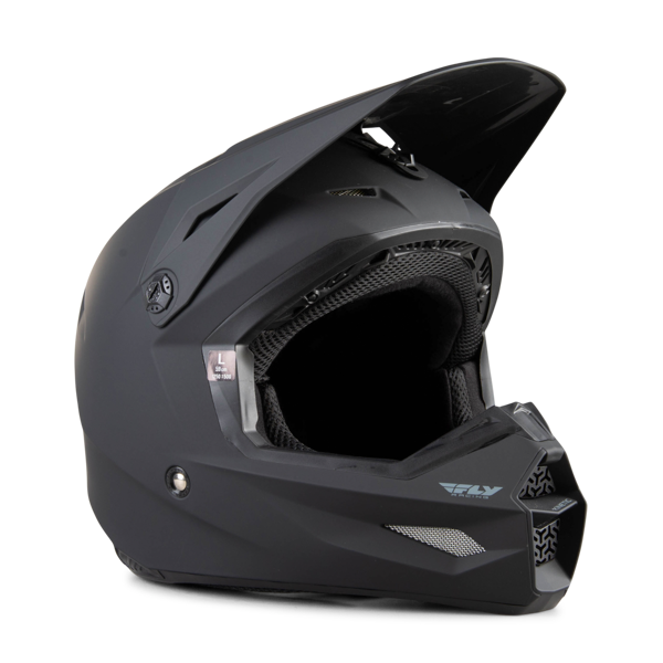 fly racing casco cross  kinetic nero opaco