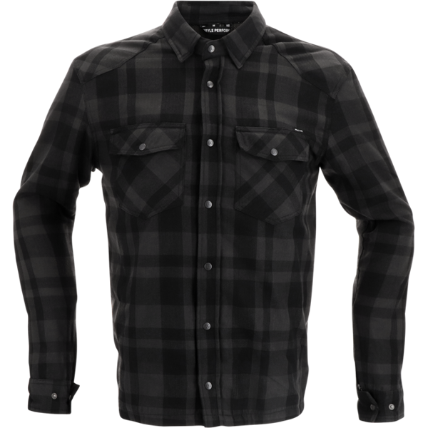 richa camicia moto  forest nero-grigio scuro