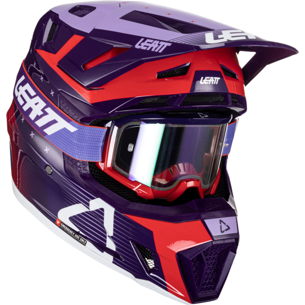 leatt kit casco cross  moto 7.5 v24 sundown con maschera