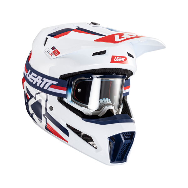 leatt kit casco cross  moto 3.5 v24 royal con maschera