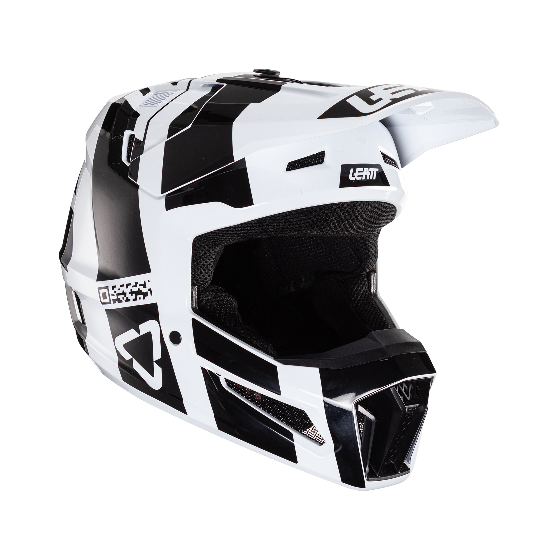 leatt casco cross bambino  moto 3.5 v24 nero-bianco