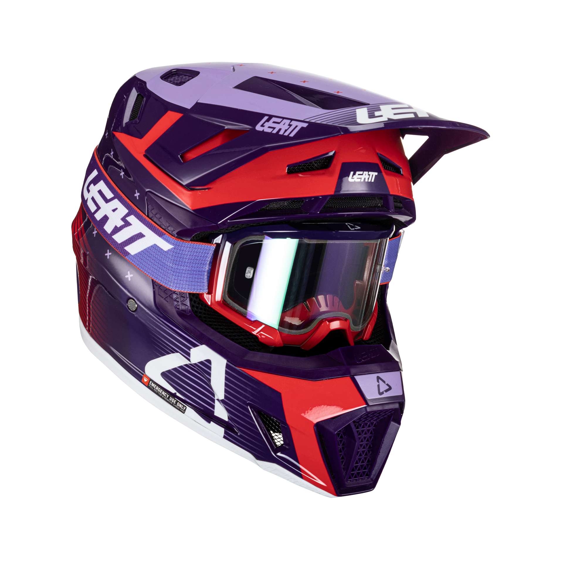 leatt kit casco cross  moto 7.5 v24 sundown con maschera