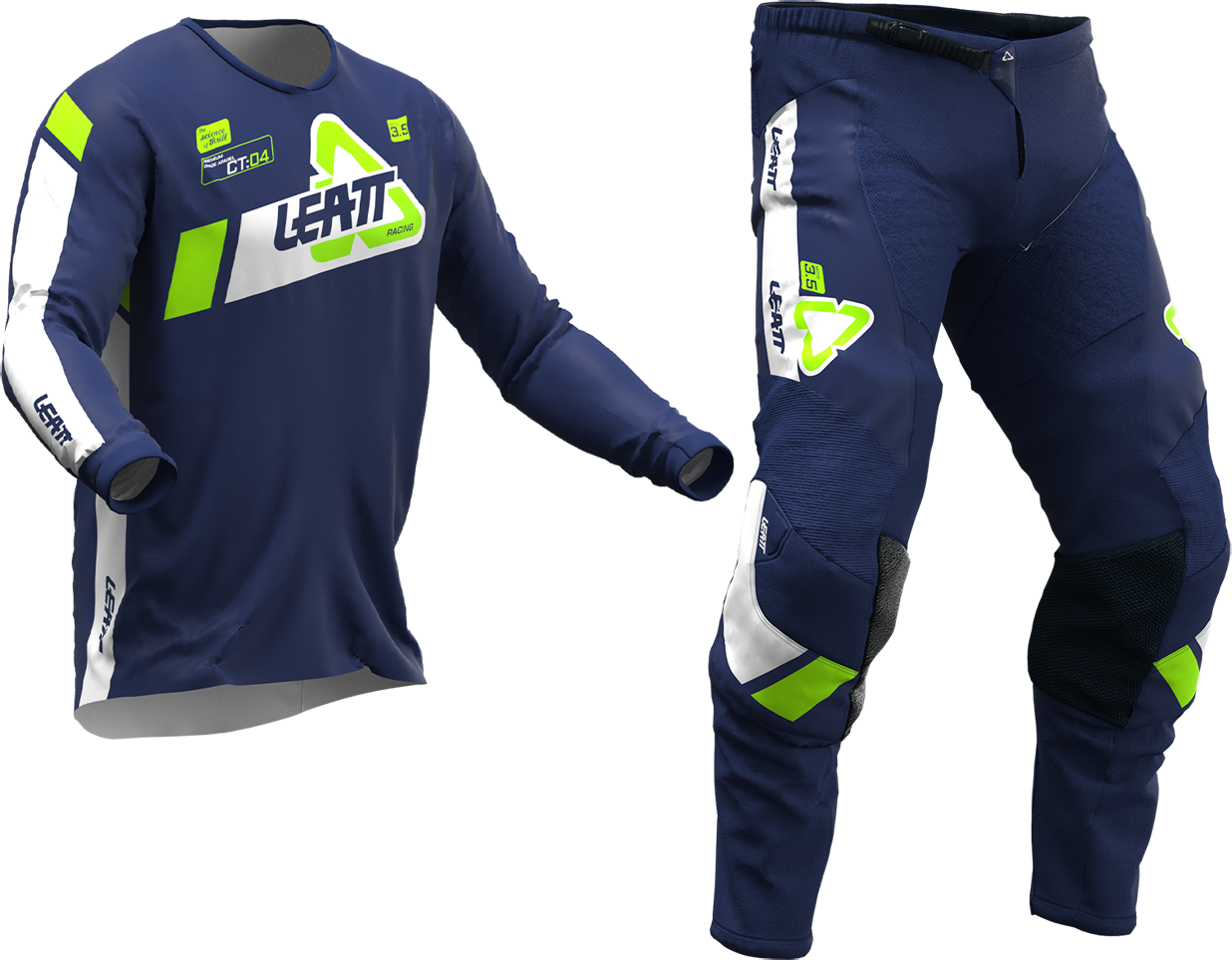 leatt completo cross bambino  ride kit 3.5 blu