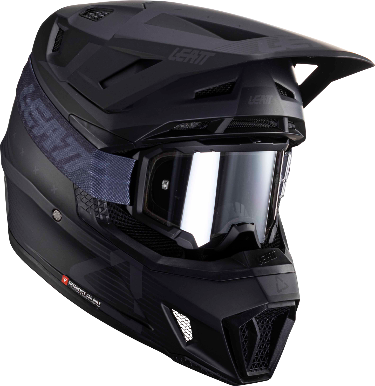 leatt kit casco cross  moto 7.5 v24 stealth con maschera