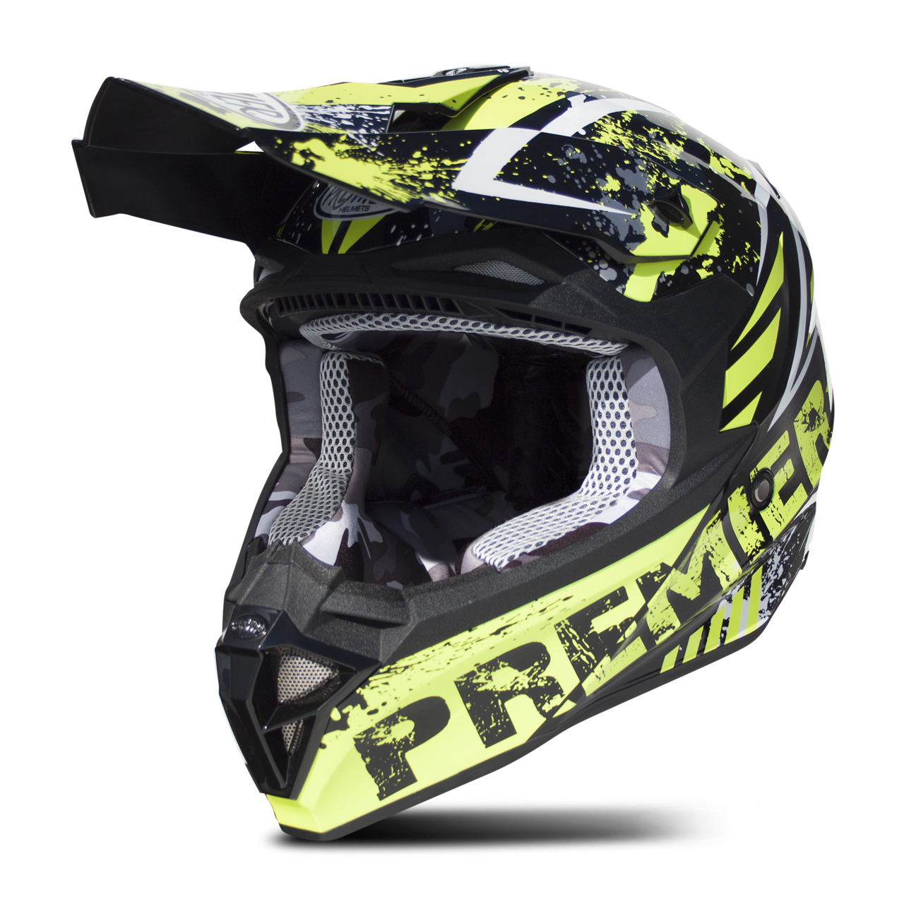 Premier Casco Cross  Exige ZX Y Giallo-Nero