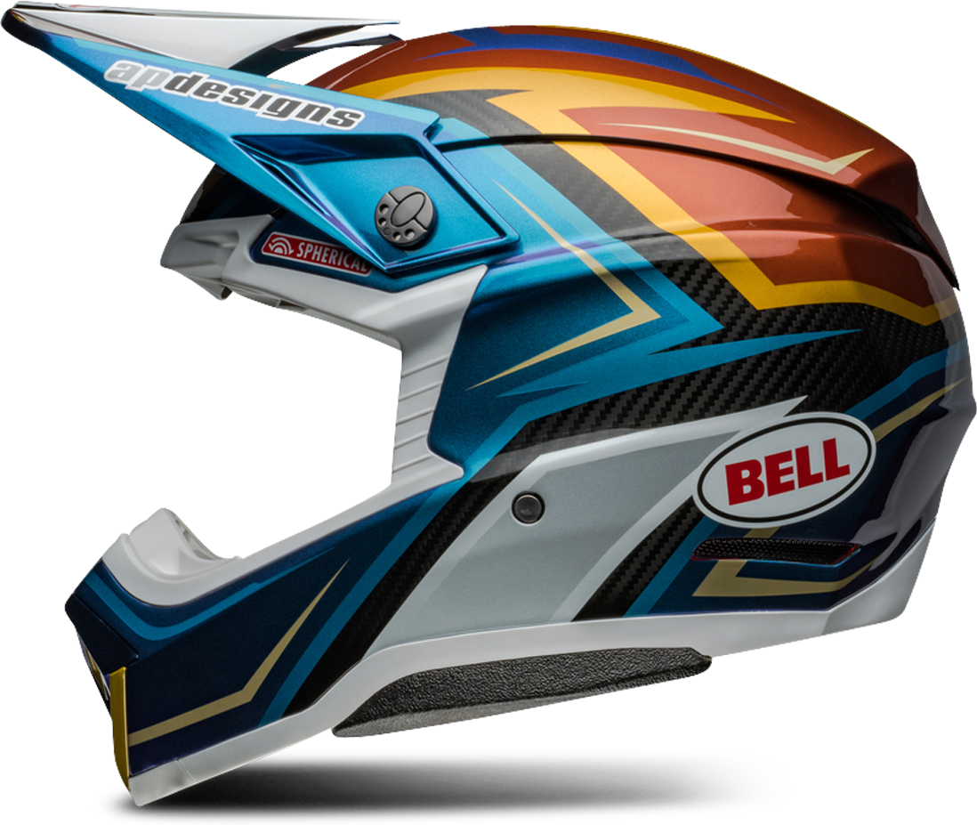 BELL Casco Cross  Ps Moto-10 Spherical Bianco-Oro