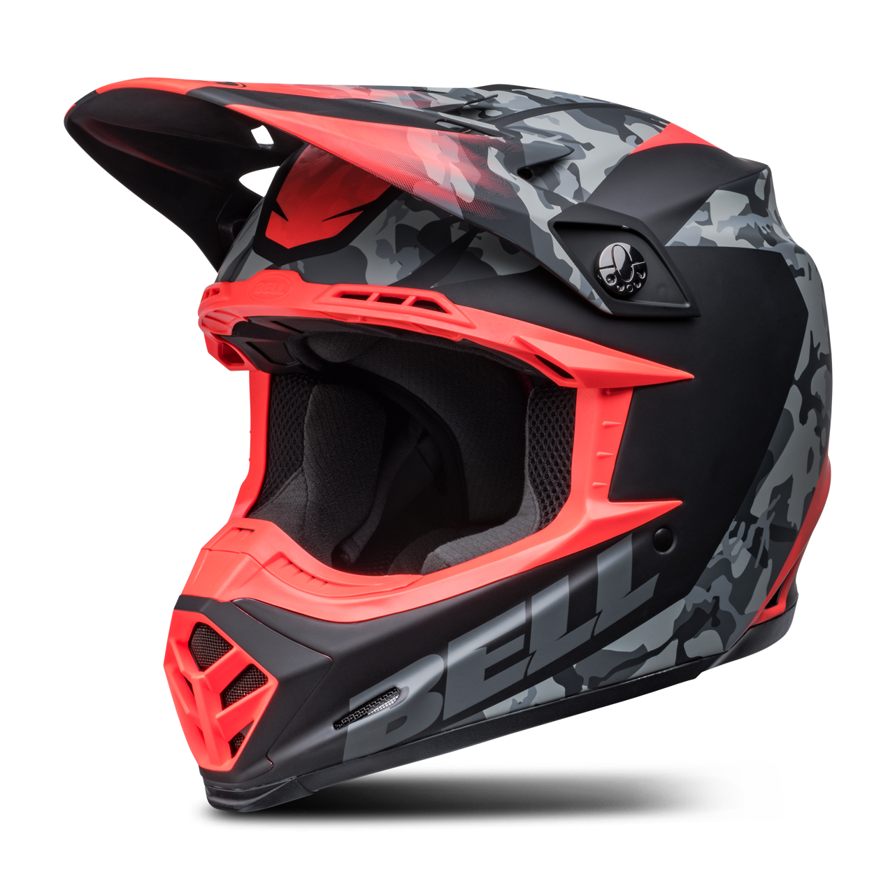 Bell Casco Cross Moto-9 Mips Venom Nero-Camo-Rosso