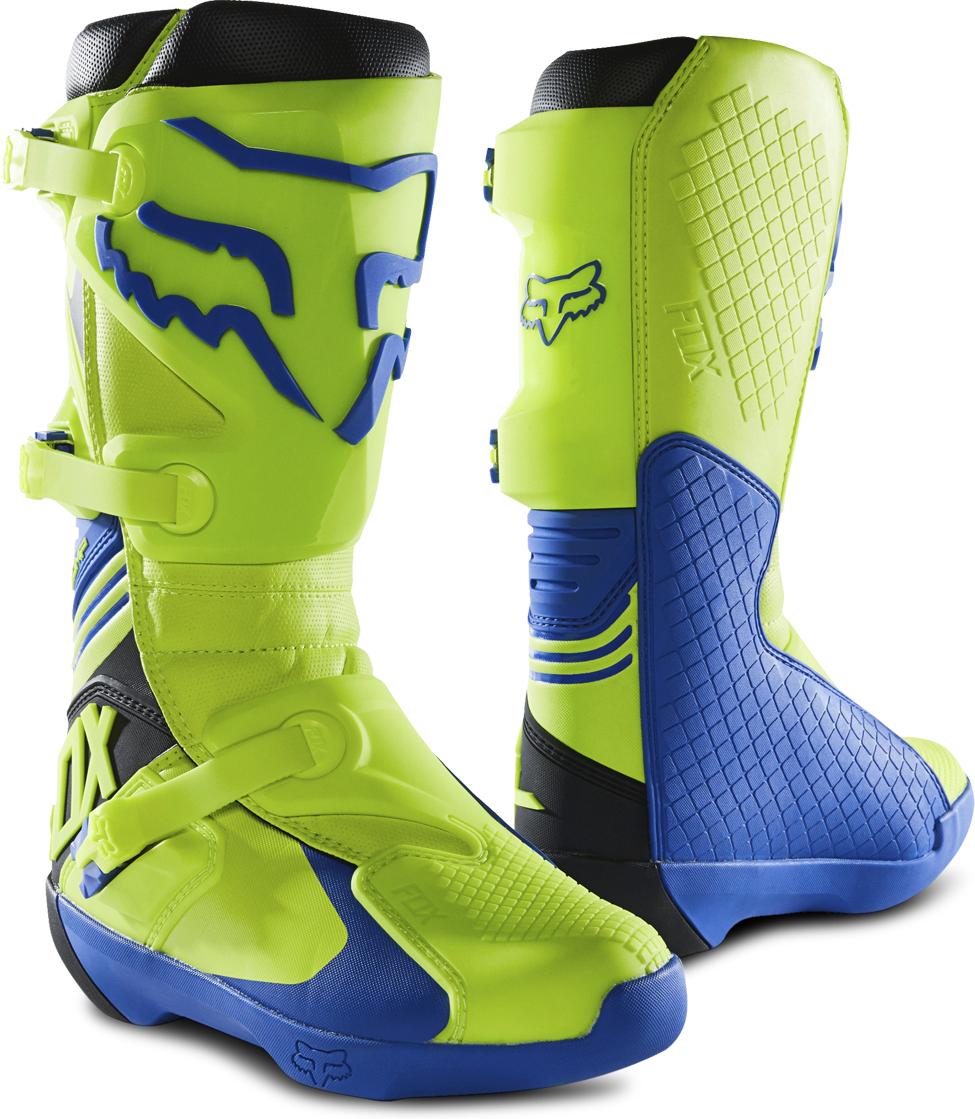 FOX Stivali Cross Racing Comp Giallo-Blu