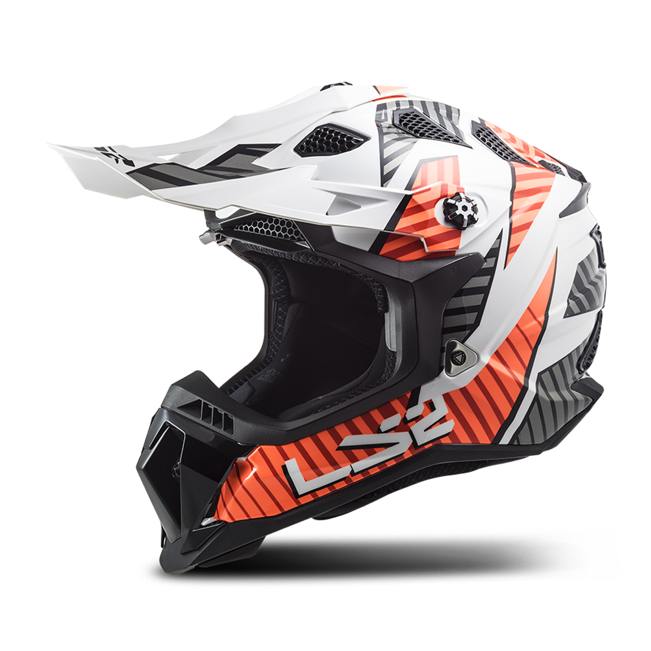 LS2 Casco Cross MX700 Subverter Astro Bianco-Arancio