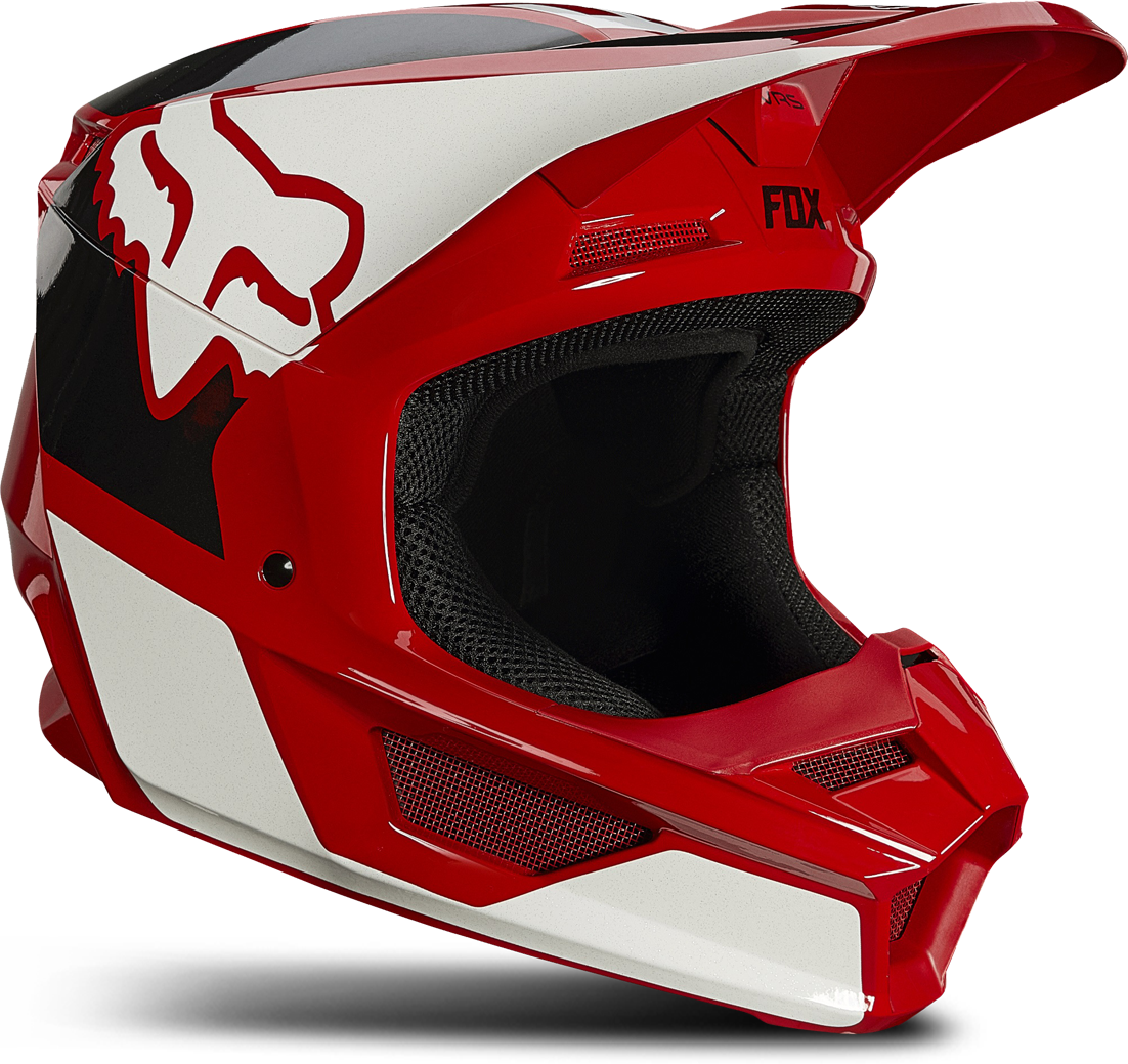 FOX Casco Cross Bambino Racing V1 Revn Rosso Fiamma