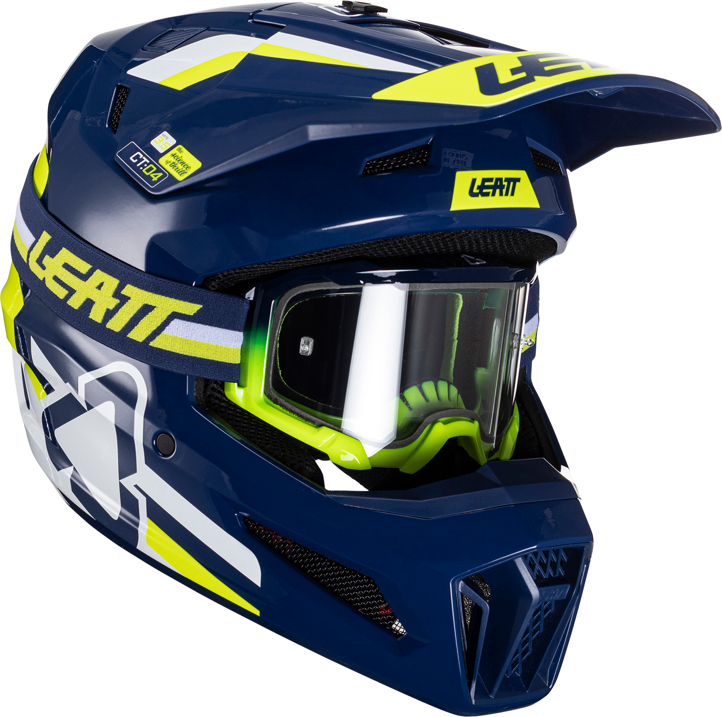 Leatt Kit Casco Cross Moto 3.5 V24 Blu con Maschera