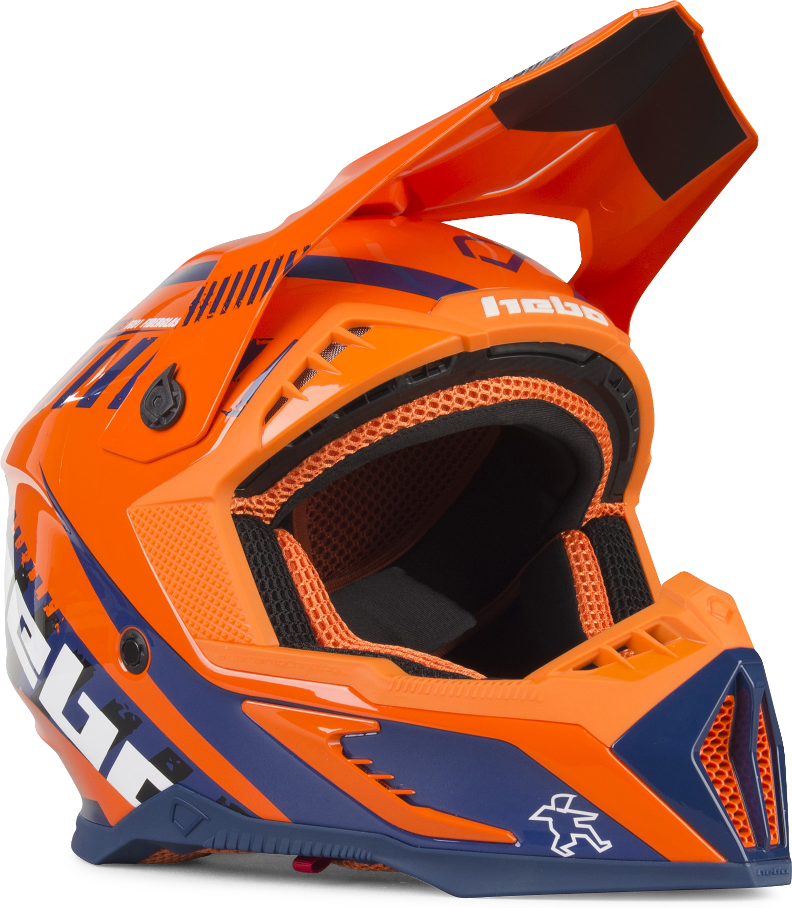 Hebo Casco Enduro Stratos Fiber Arancio