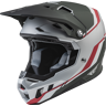 FLY Racing Casco Cross  Formula CC Driver Argento-Rosso-Bianco