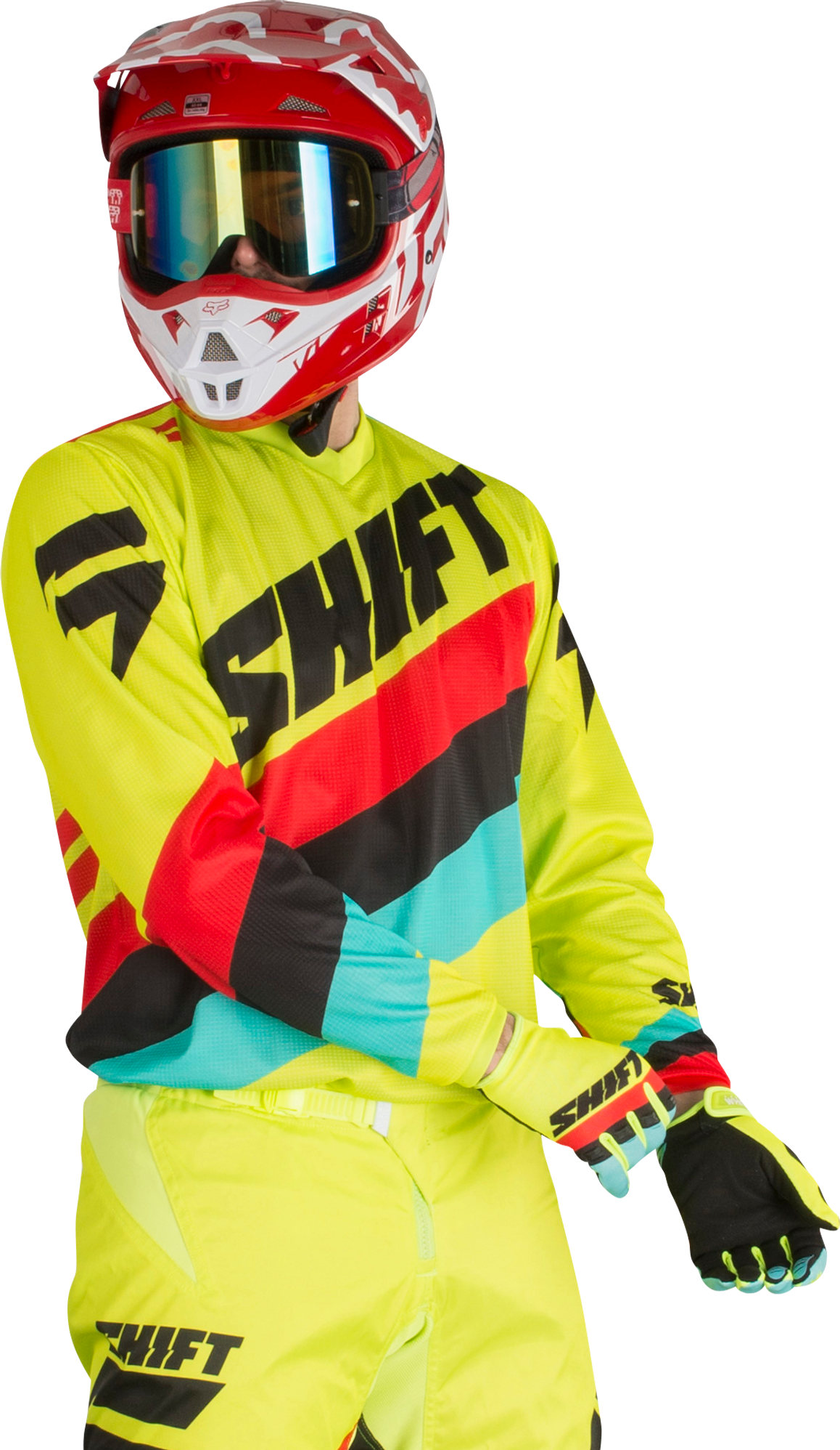 Shift Maglia Cross  Whit3 Tarmac Giallo Fluo MX 17