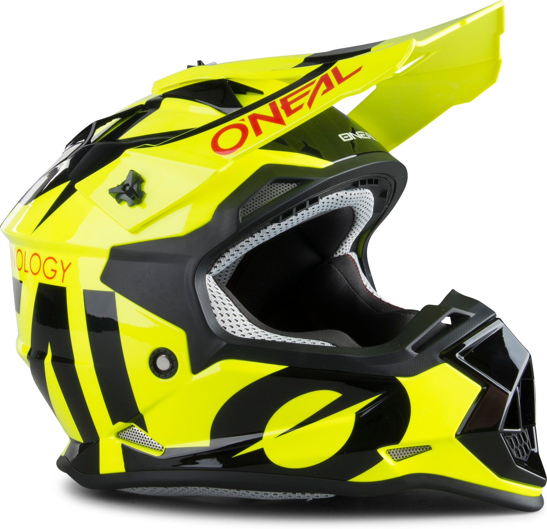 O'Neal Casco Cross Bambino  2-Series Slick Nero-Giallo Fluo O'Neal Casco Cross Bambino  2-Series Slick Nero-Giallo Fluo