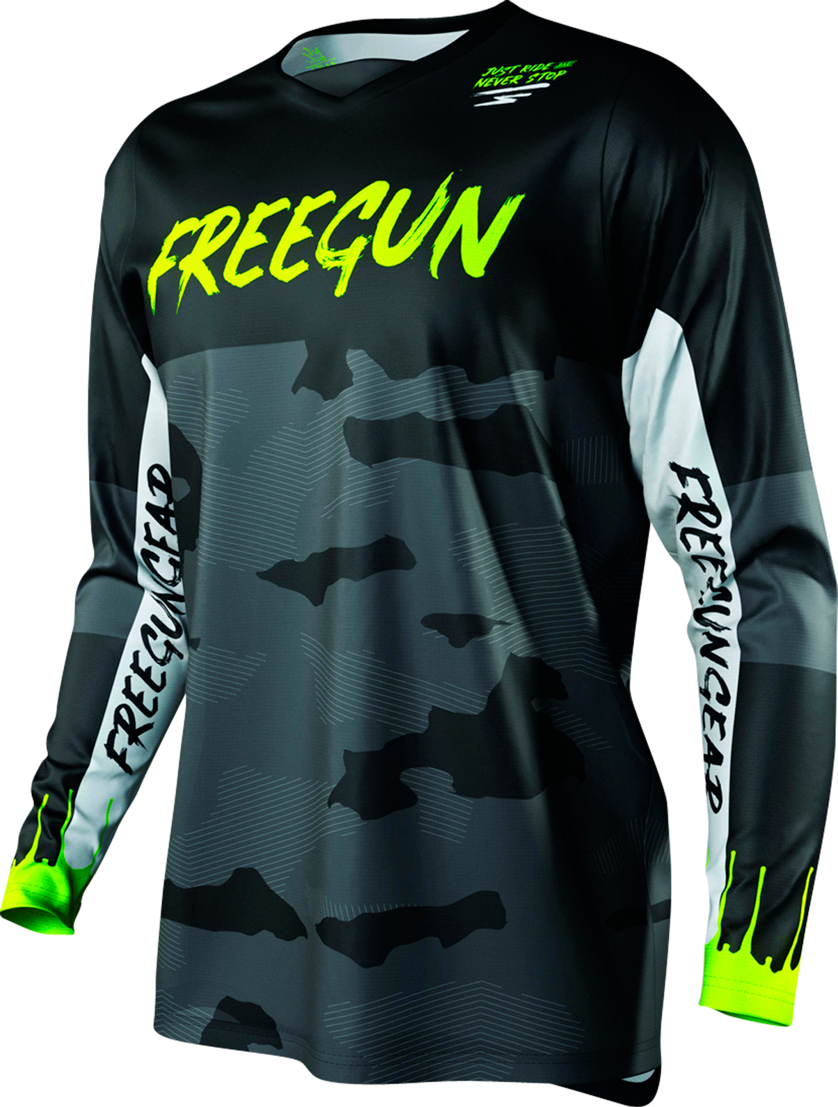 Freegun Maglia Cross Bambino  Camo Giallo Neon-Camo Freegun Maglia Cross Bambino  Camo Giallo Neon-Camo