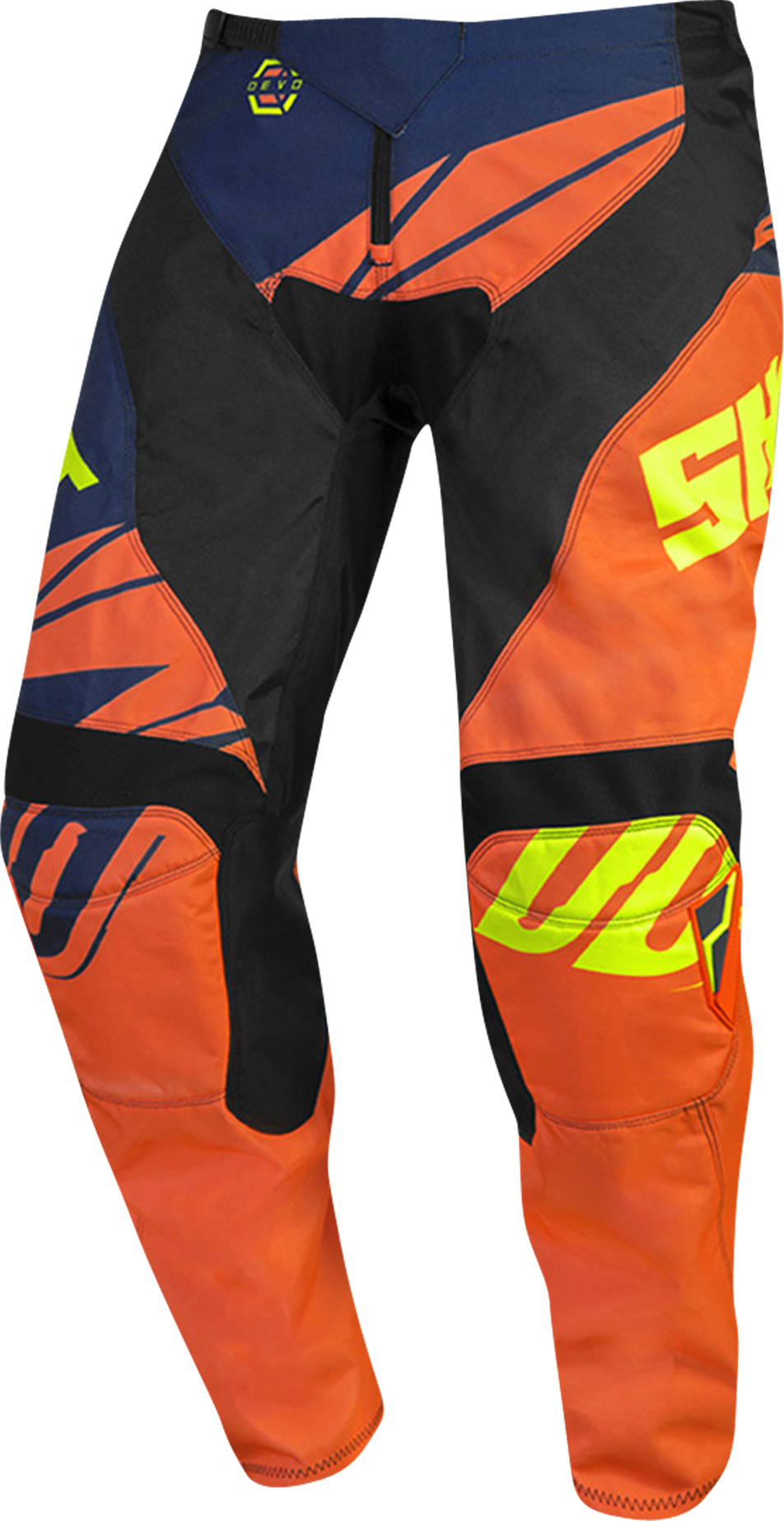 Shot Pantaloni Cross Bambino  Devo Ventury Blu-Arancio-Giallo Fluo Shot Pantaloni Cross Bambino  Devo Ventury Blu-Arancio-Giallo Fluo