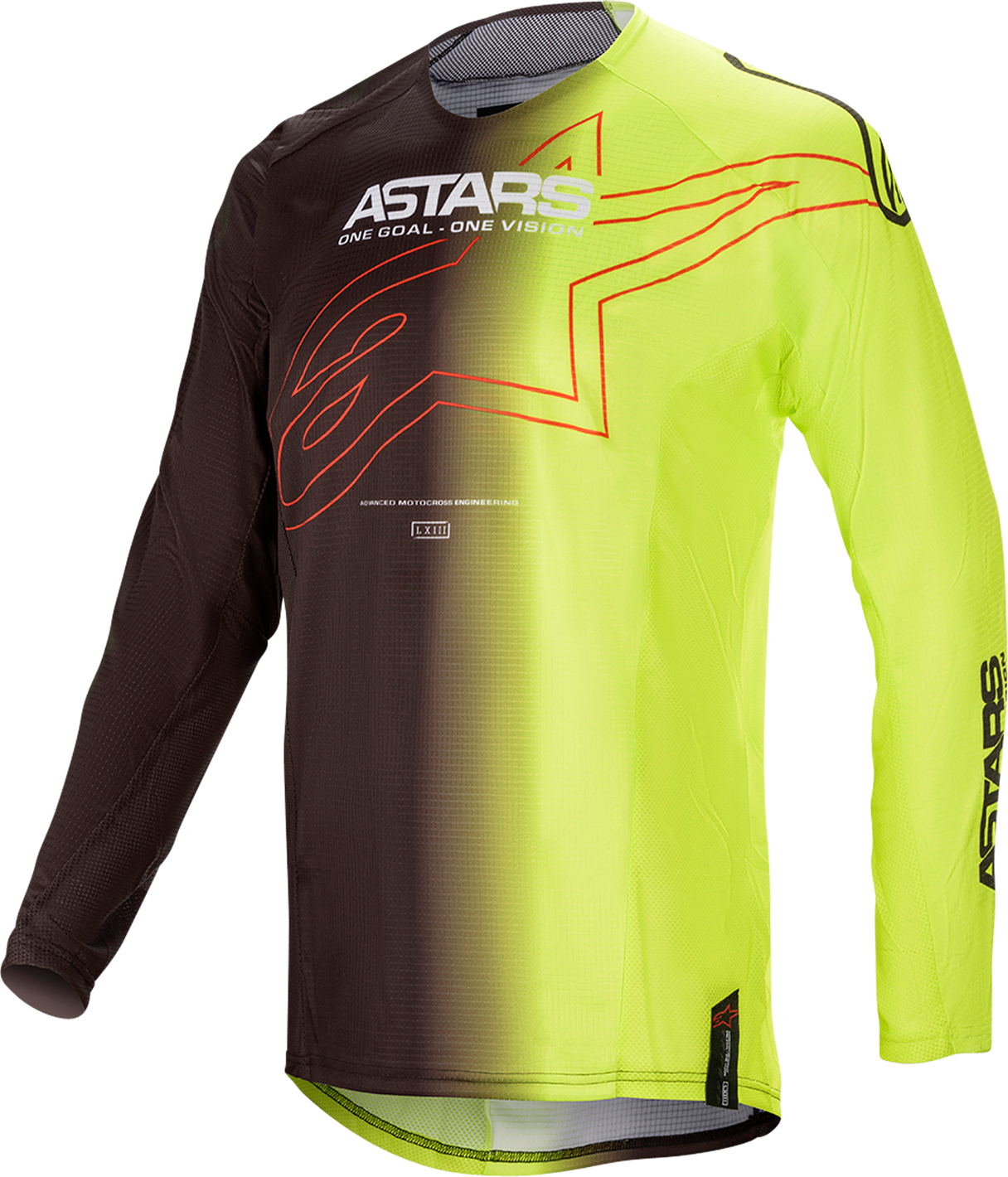 Alpinestars Maglia Cross  Techstar Phantom Nero-Giallo