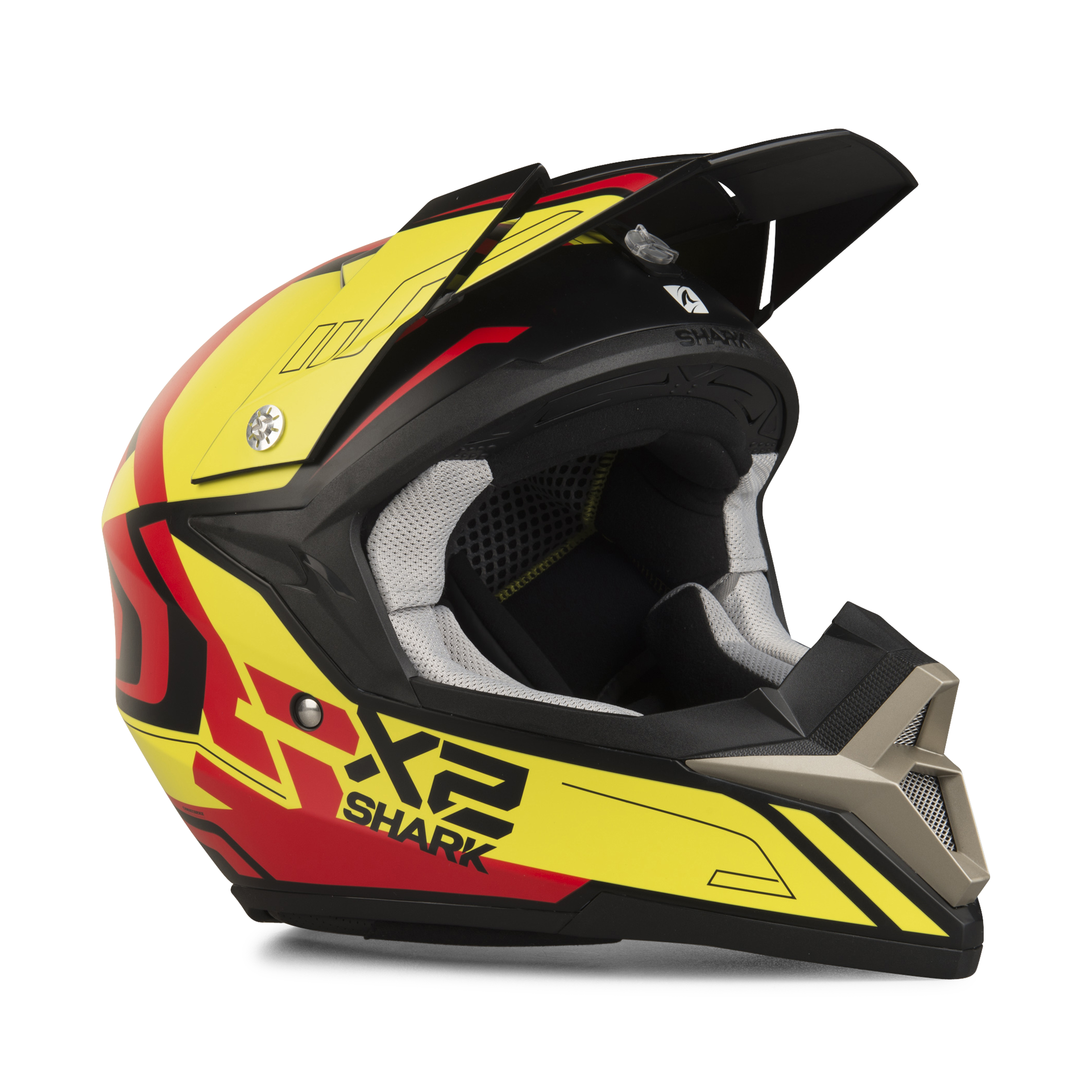 Shark Casco cross  SX2 Bhauw Giallo-Rosso-Nero