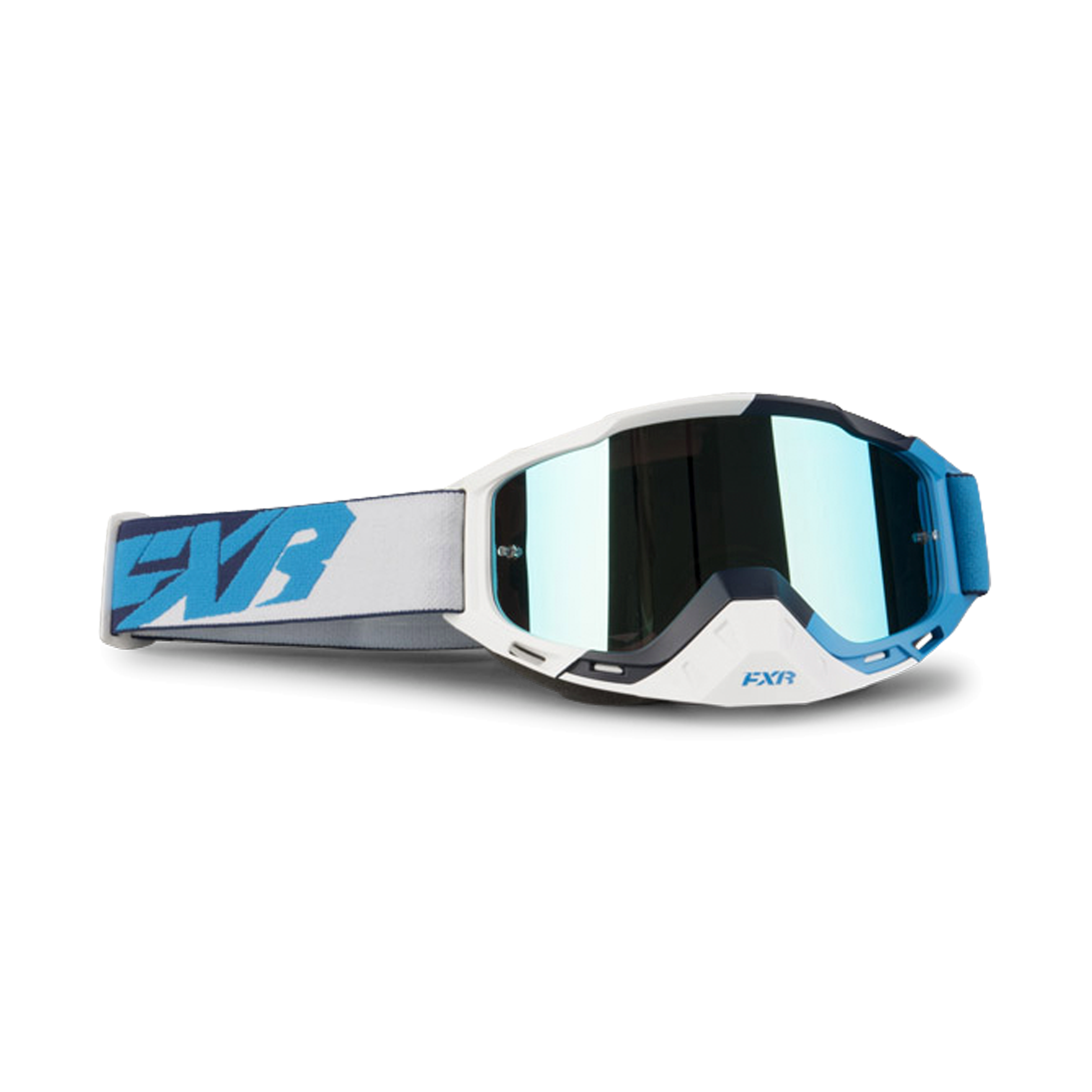 FXR Maschera cross  Boost XPE Blu-Bianco