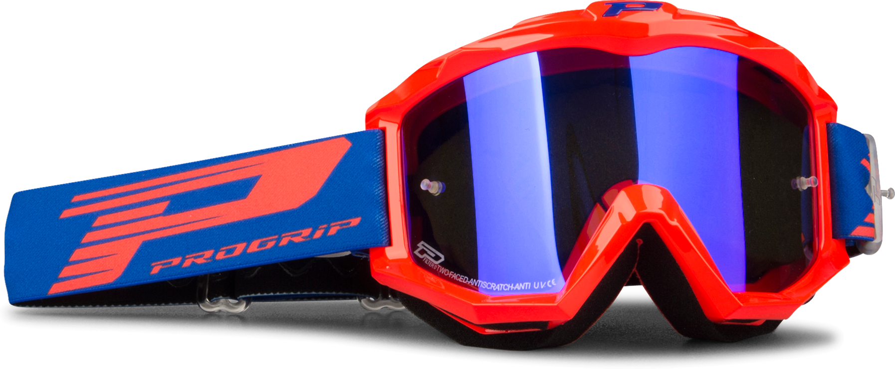 Progrip Maschera Cross  3201 Atzaki Multistrato Rosso Fluo Progrip Maschera Cross  3201 Atzaki Multistrato Rosso Fluo