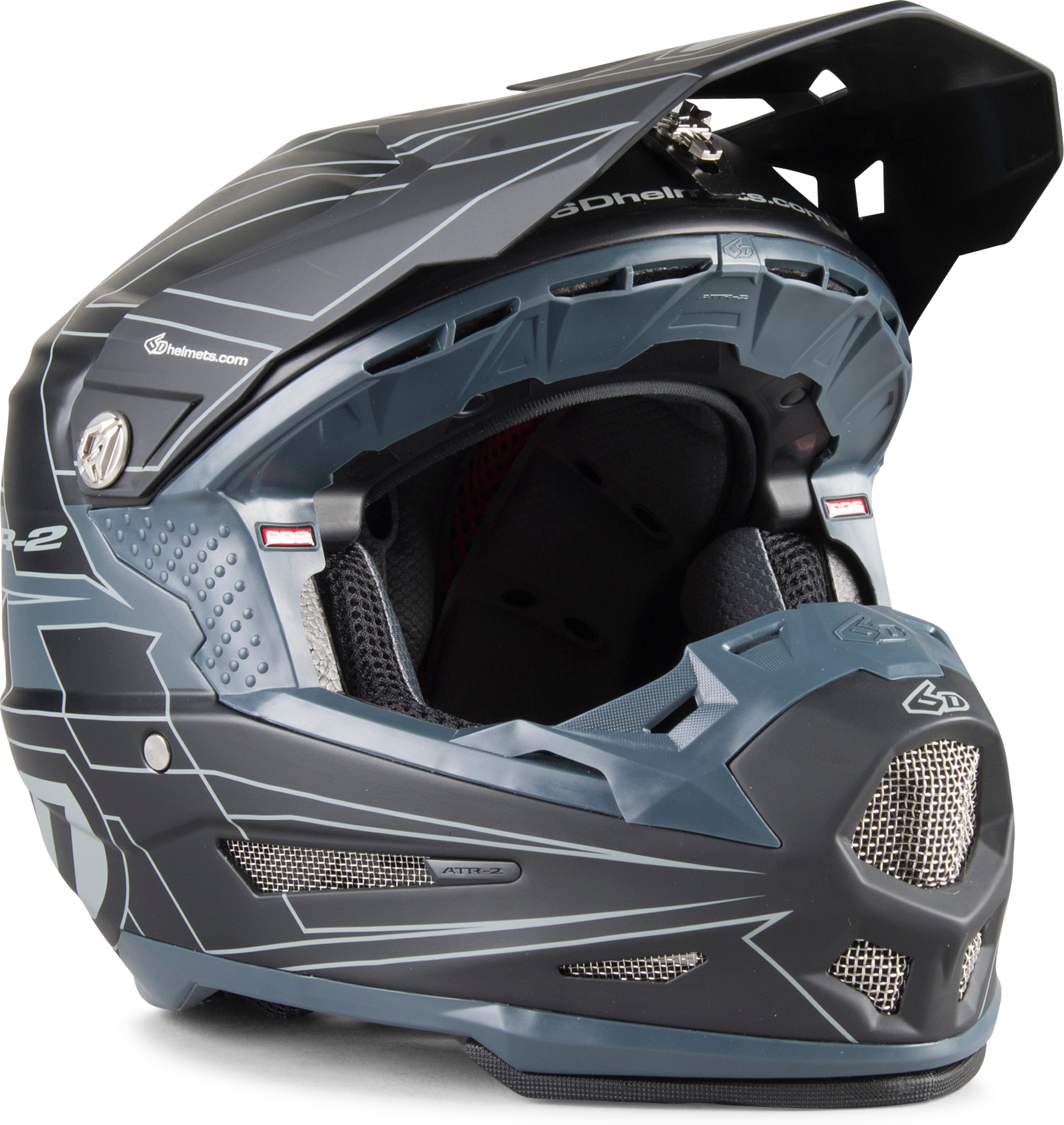 6D Casco Cross  ATR-2 Missile Nero