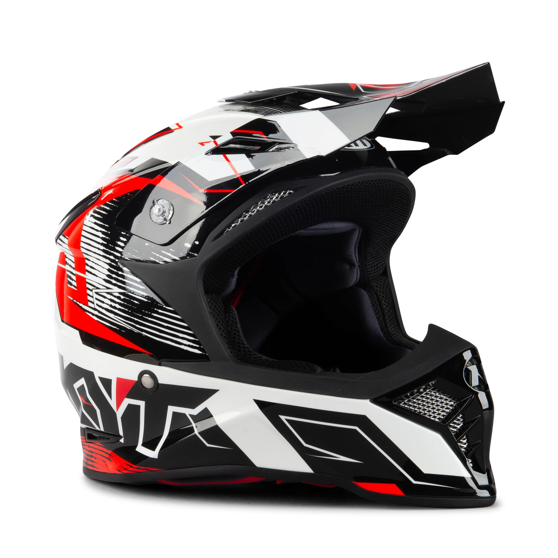 KYT Casco Cross  Skyhawk Digger Bianco-Rosso KYT Casco Cross  Skyhawk Digger Bianco-Rosso