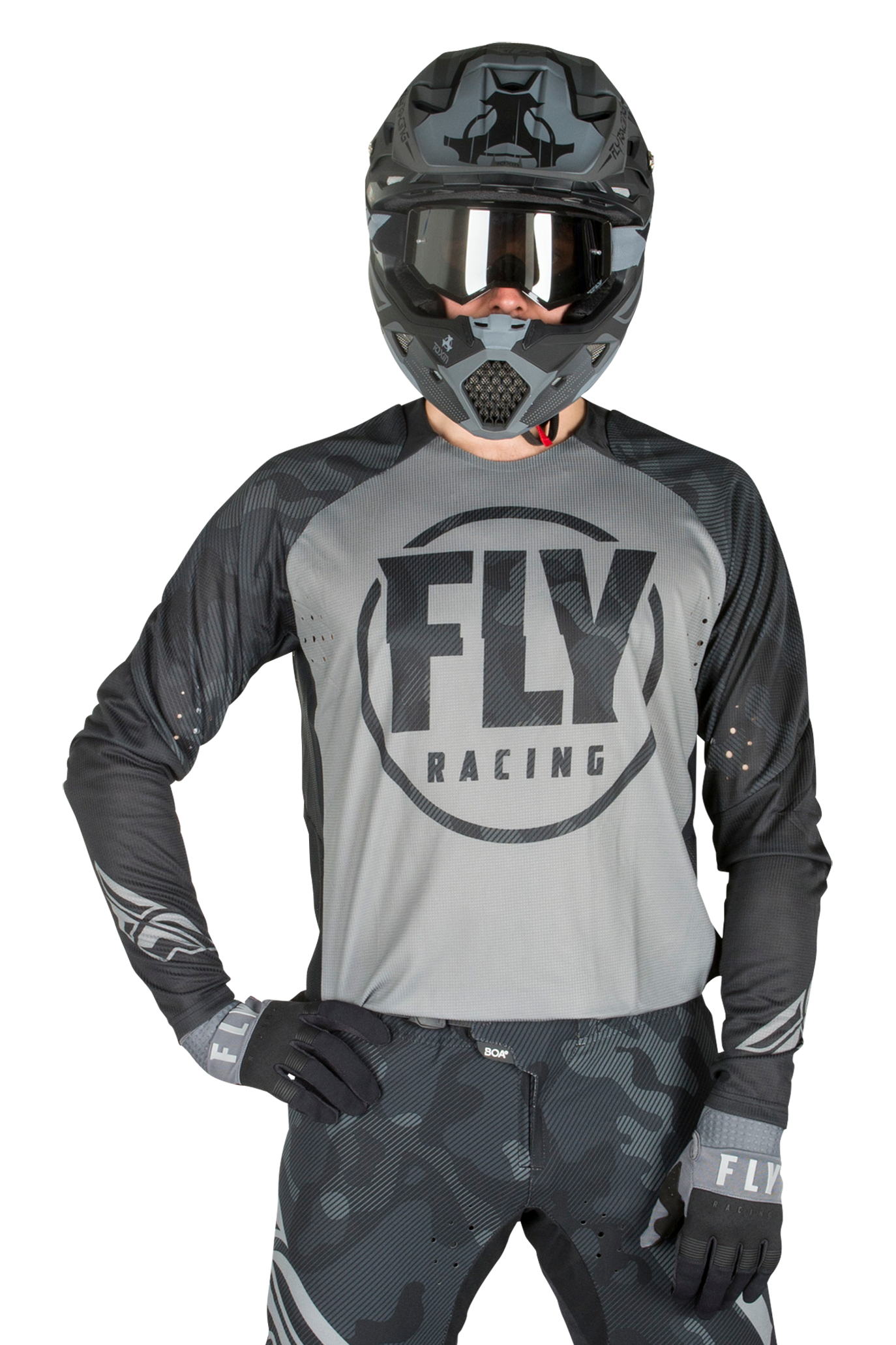 FLY Racing Maglia Cross  Evolution Nero-Grigio FLY Racing Maglia Cross  Evolution Nero-Grigio