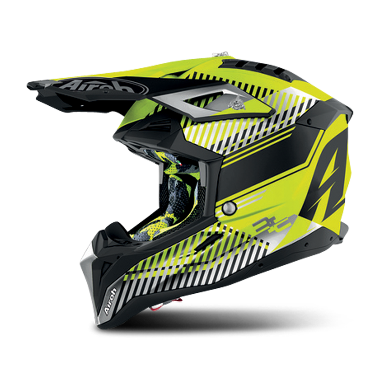 Airoh Casco Cross  Aviator 3 Wave Giallo