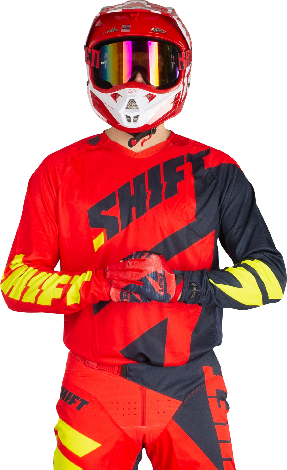 Shift Maglia Cross  3Lack Mainline Blu-Rosso MX 17