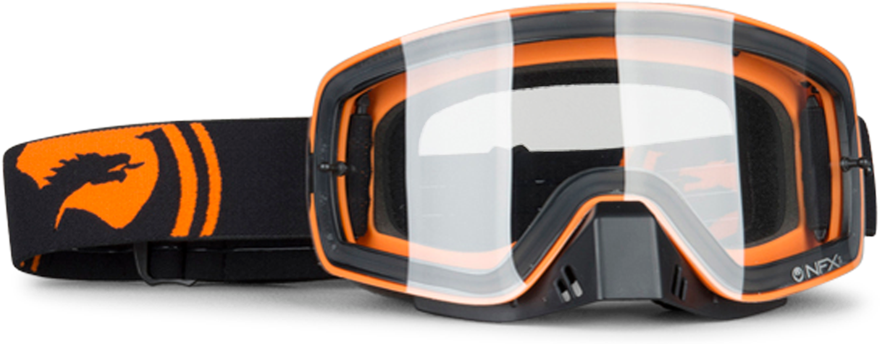 Dragon Maschera cross  NFXs_Black Split / Clear Arancio Dragon Maschera cross  NFXs_Black Split / Clear Arancio