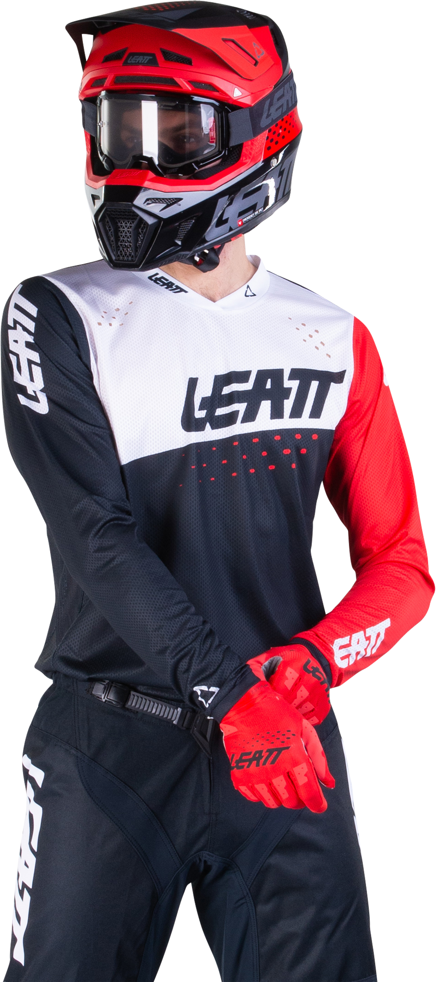 Leatt Maglia Cross  Moto 4.5 Lite Nero-Bianco Leatt Maglia Cross  Moto 4.5 Lite Nero-Bianco