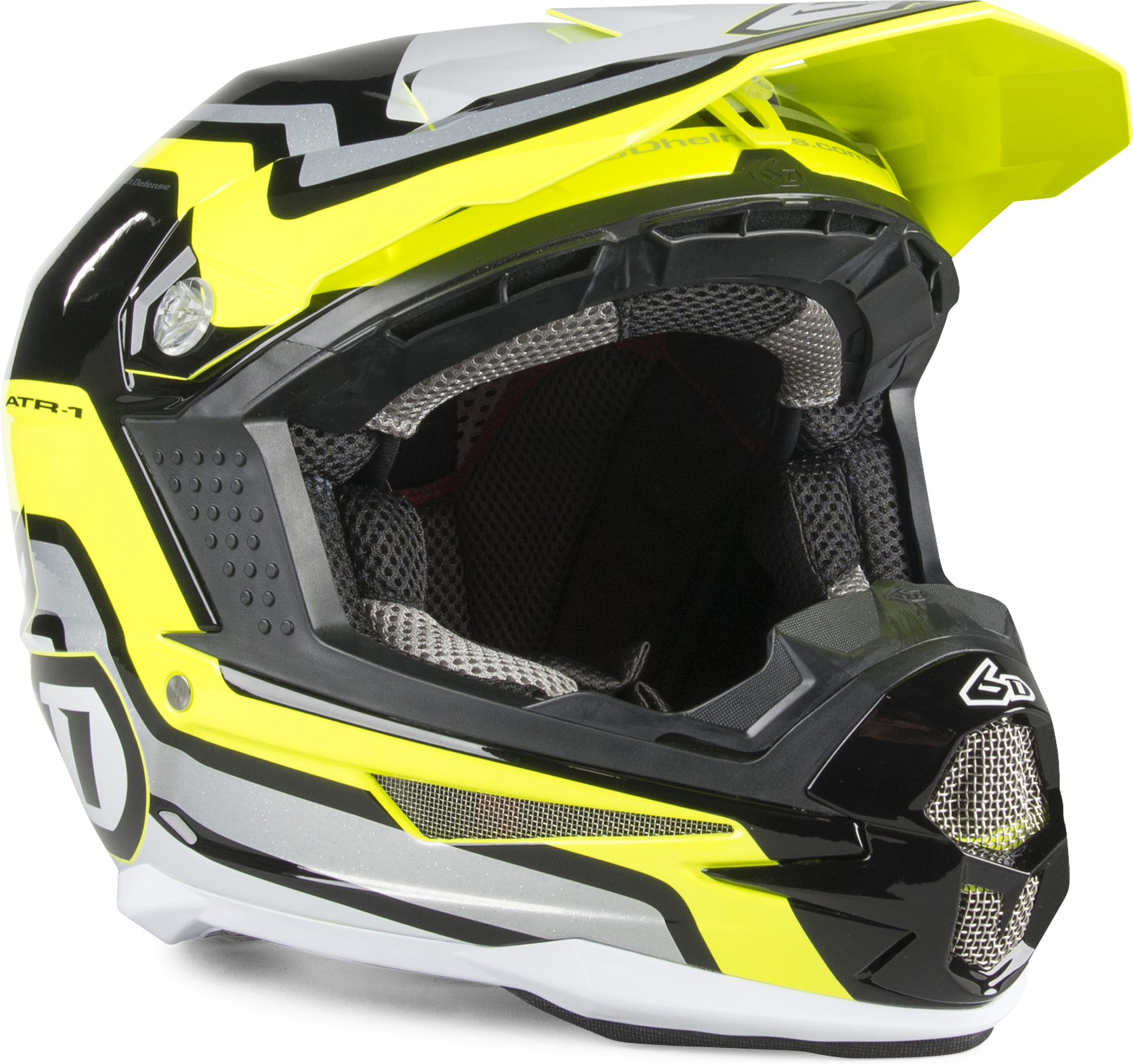 6D Casco Cross  ATR-1 Fuse Giallo-Nero