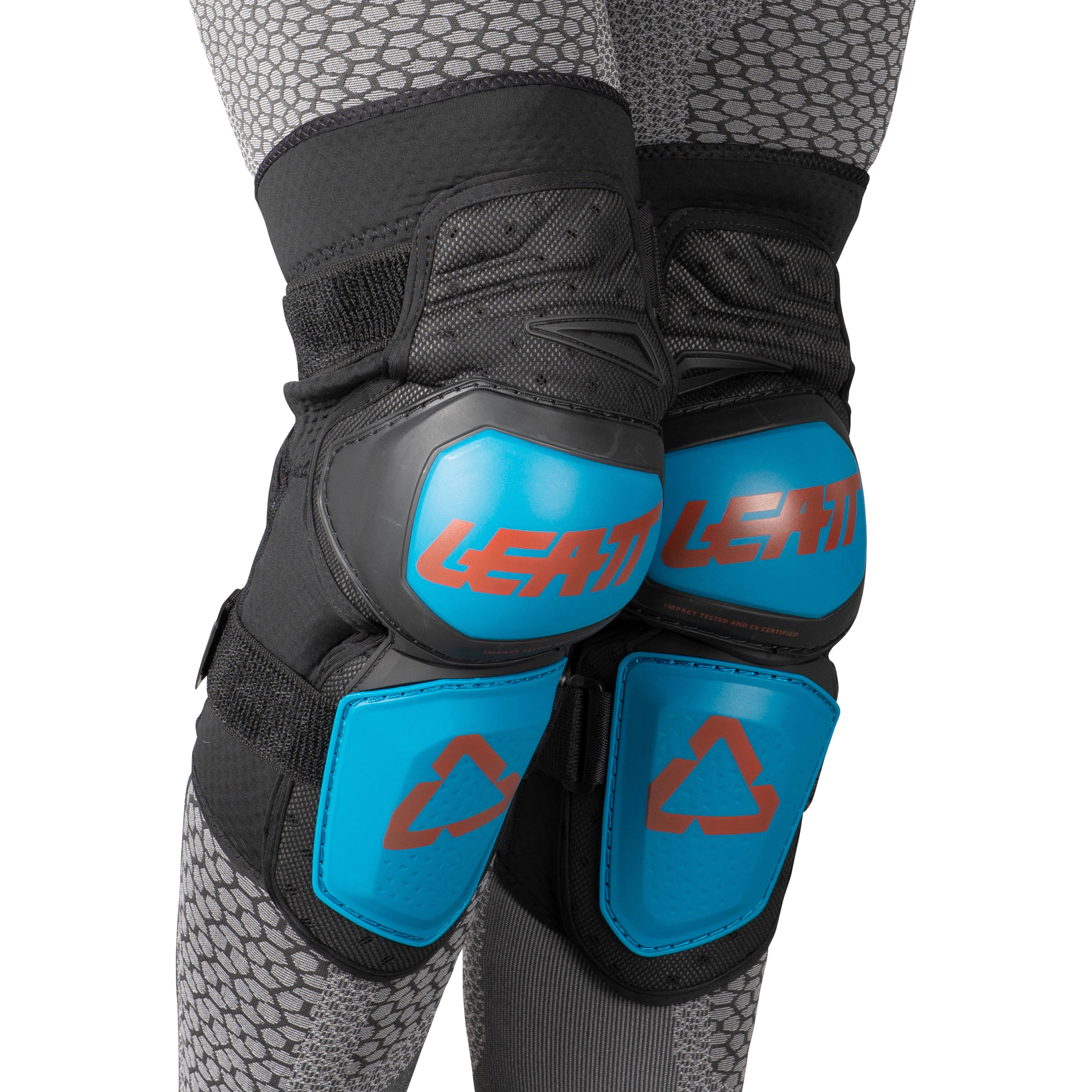 Leatt Ginocchiere  Enduro Nero-Blu