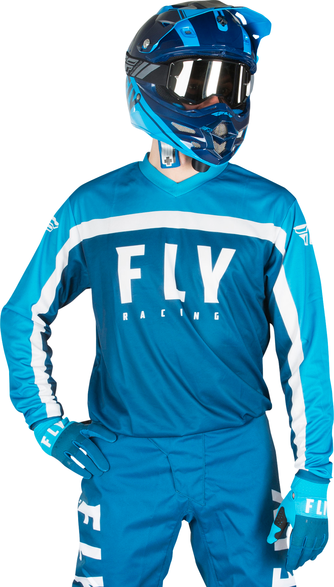 FLY Racing Maglia Cross  F-16 Blu-Bianco FLY Racing Maglia Cross  F-16 Blu-Bianco