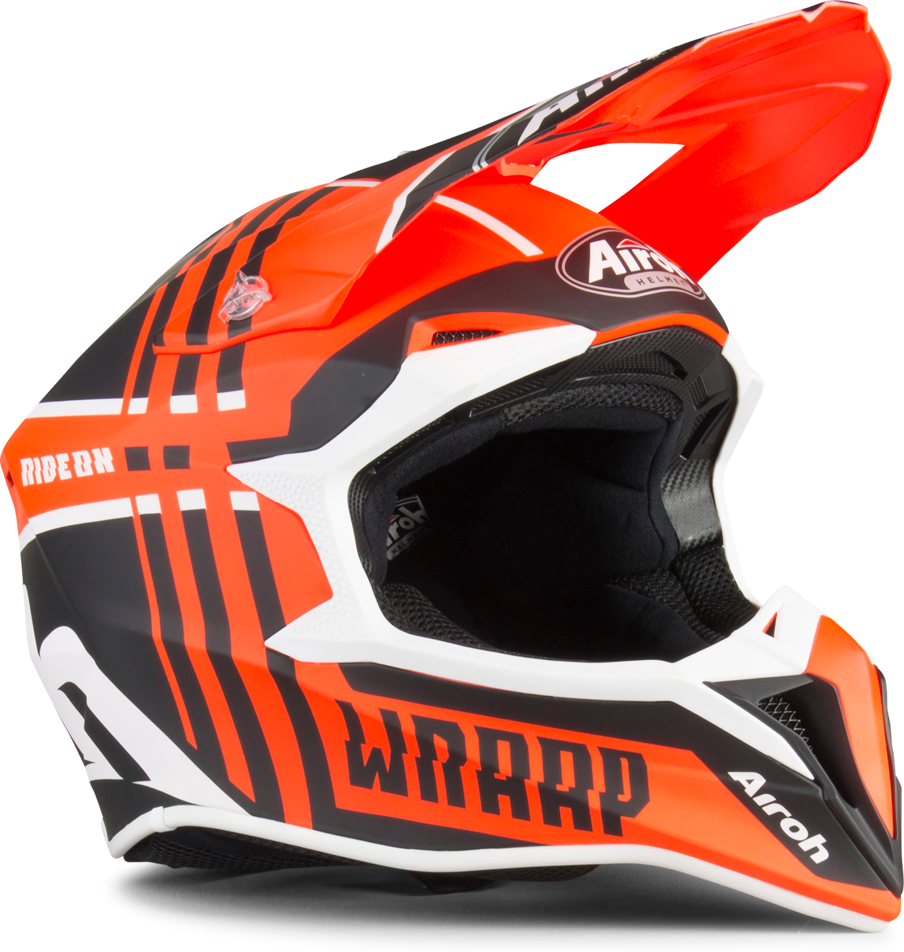 Airoh Casco Cross  Wraap Broken Arancio Airoh Casco Cross  Wraap Broken Arancio