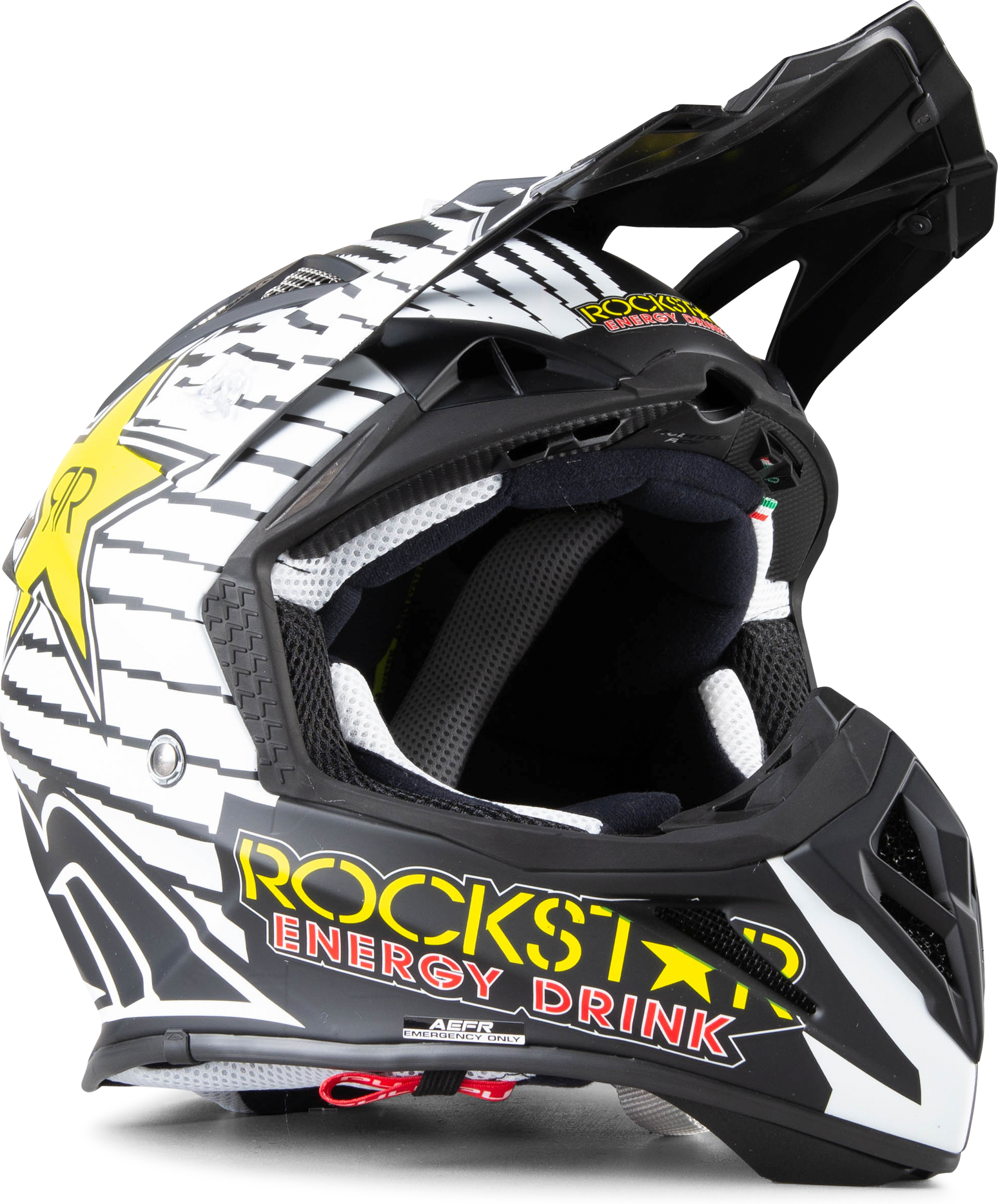 Airoh Casco Cross  Aviator Ace Rockstar 2020 Nero-Bianco-Giallo