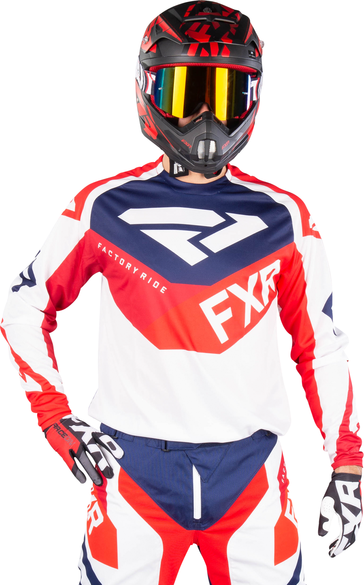 FXR Maglia Cross  Podium Blu-Bianco-Rosso FXR Maglia Cross  Podium Blu-Bianco-Rosso