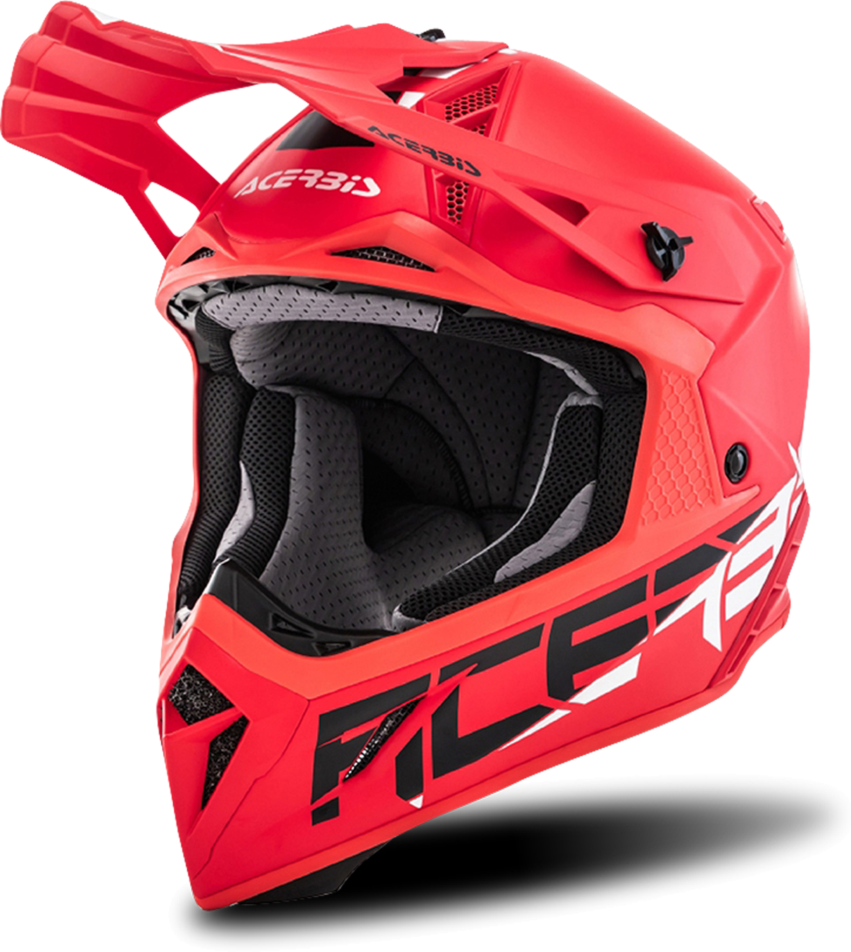 Acerbis Casco Cross  Steel Carbon Rosso