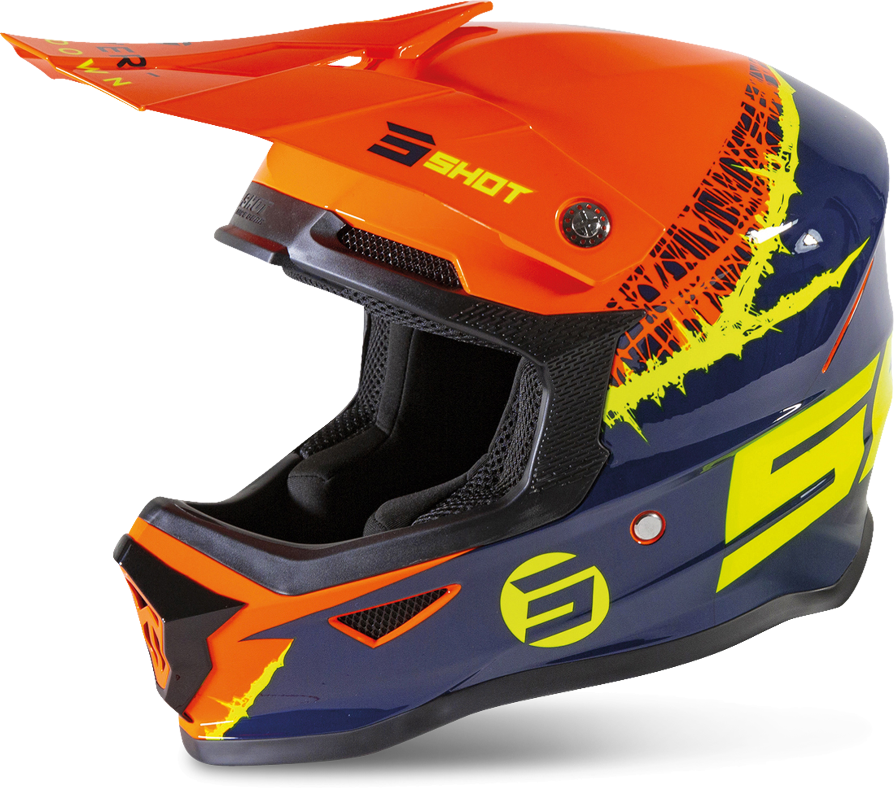 Shot Casco Cross Bambino  Furious Storm Arancio-Blu