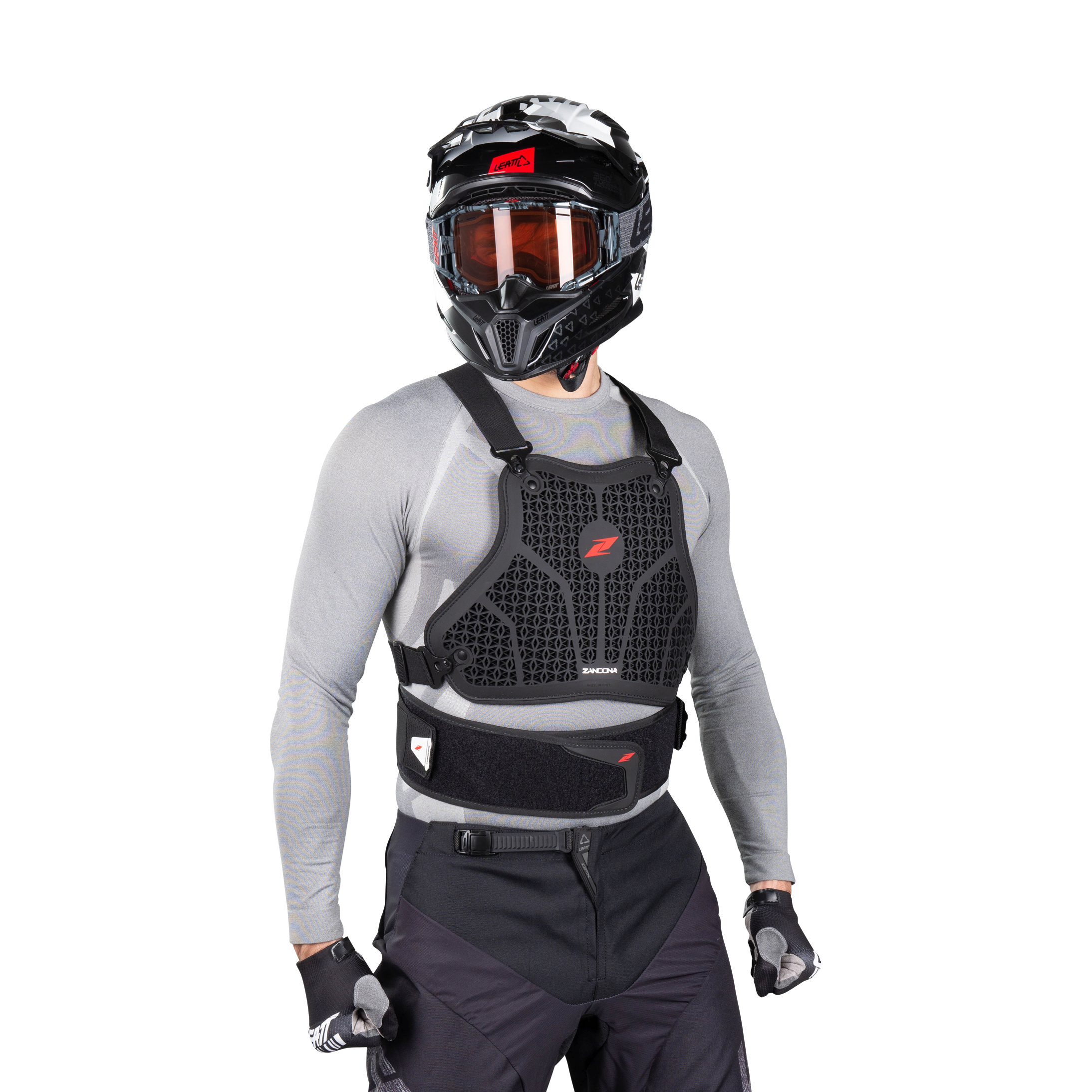 Zandona Paraschiena con Pettorina  Hybrid x6 Bianco Zandona Paraschiena con Pettorina  Hybrid x6 Bianco