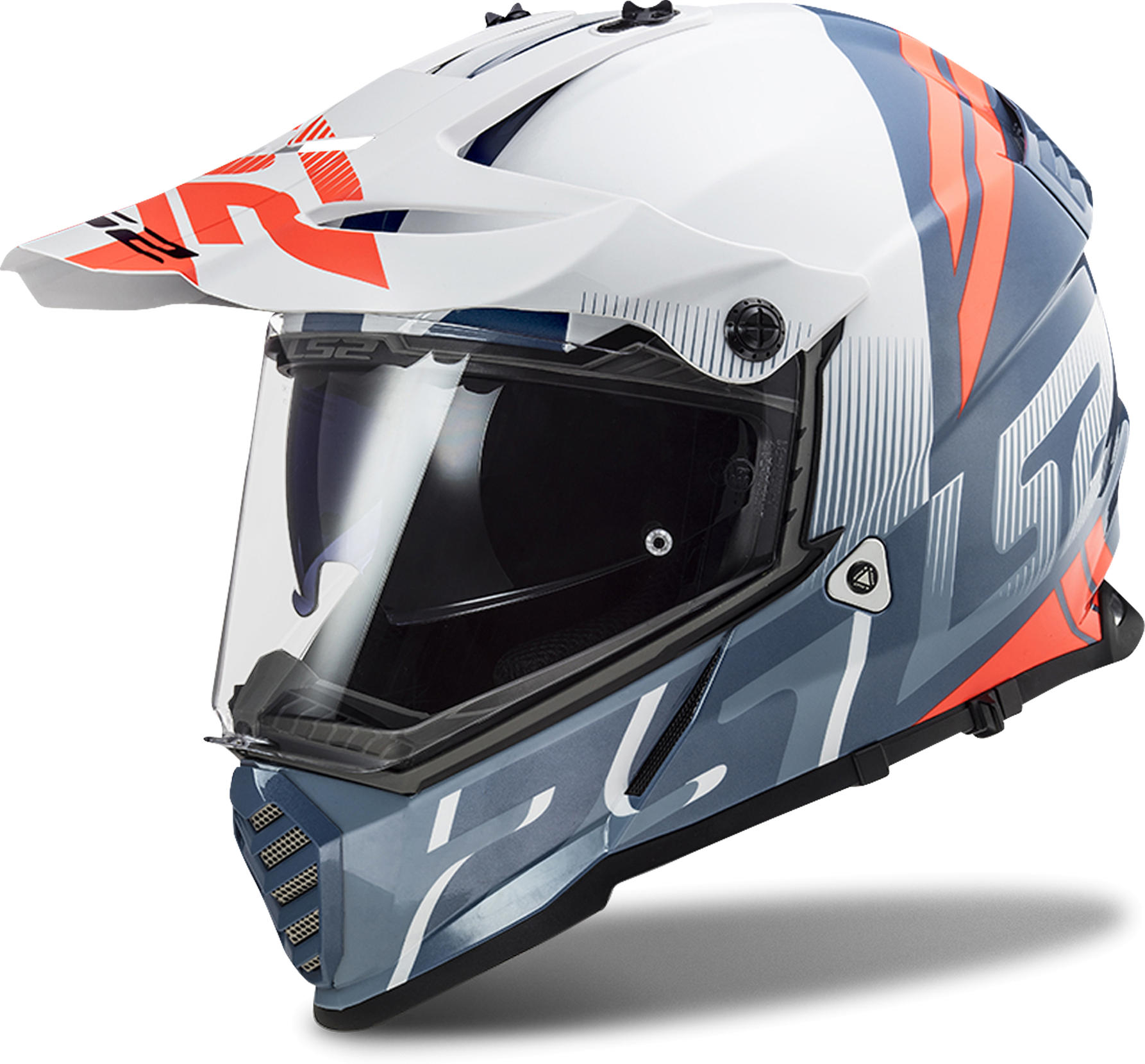 LS2 Casco Cross  MX436 Pioneer Evo Bianco-Blu LS2 Casco Cross  MX436 Pioneer Evo Bianco-Blu