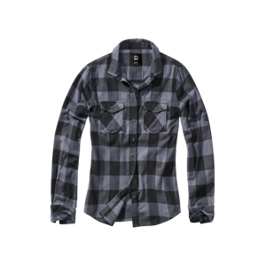 Brandit Camicia Donna  Amy Flannel Nero-Grigio