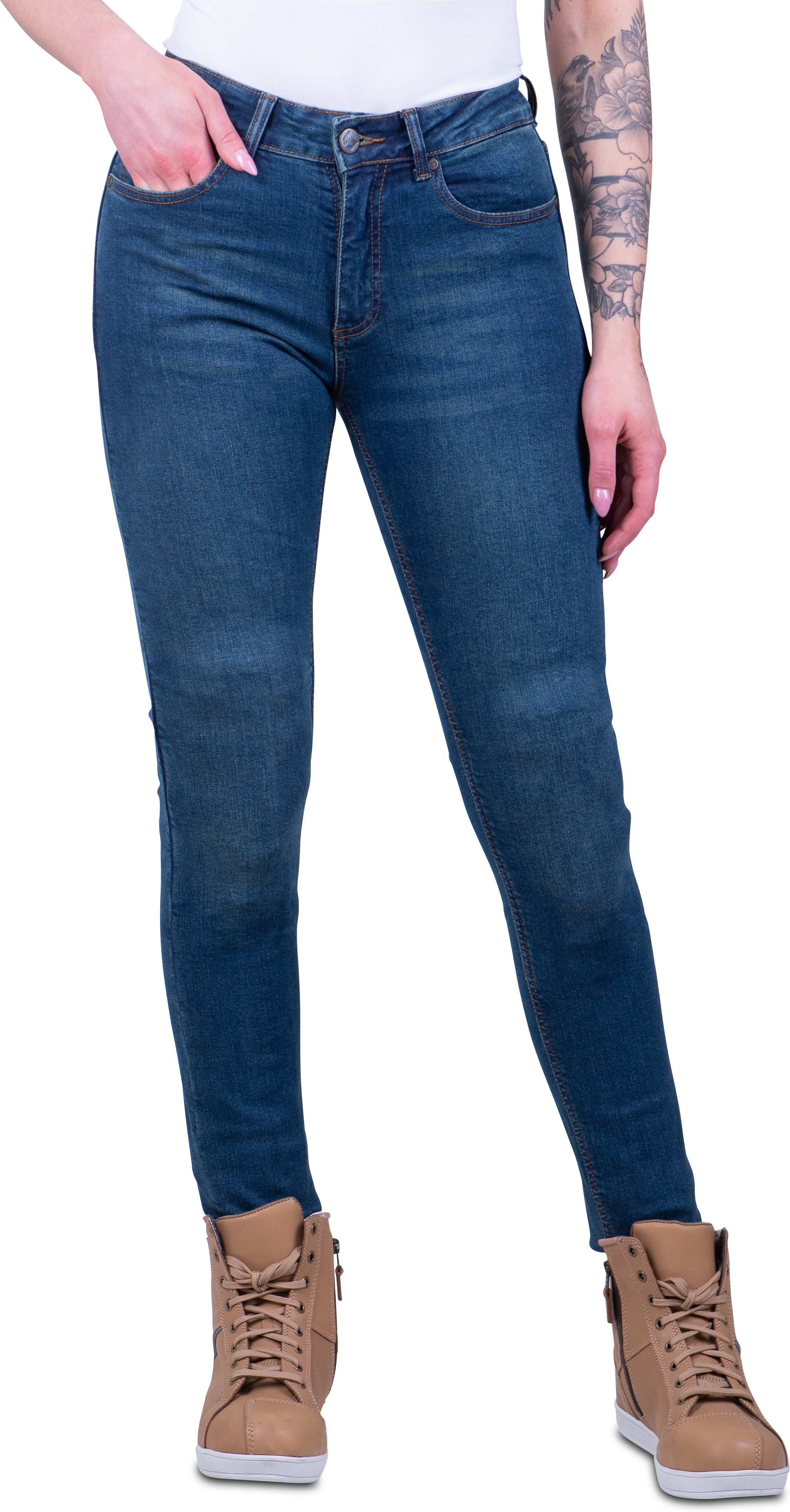 Course Jeans Moto Donna  Lara Slim Fit Blu Scuro