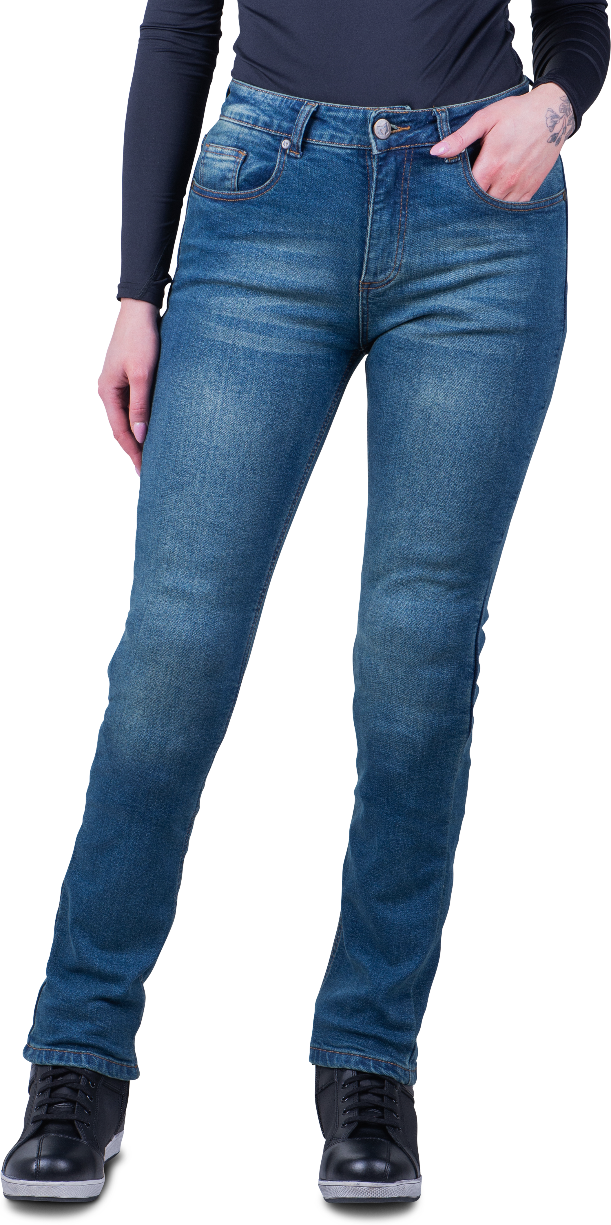 Course Jeans Moto Donna  Rey Taglio Dritto/Regular Blu Scuro