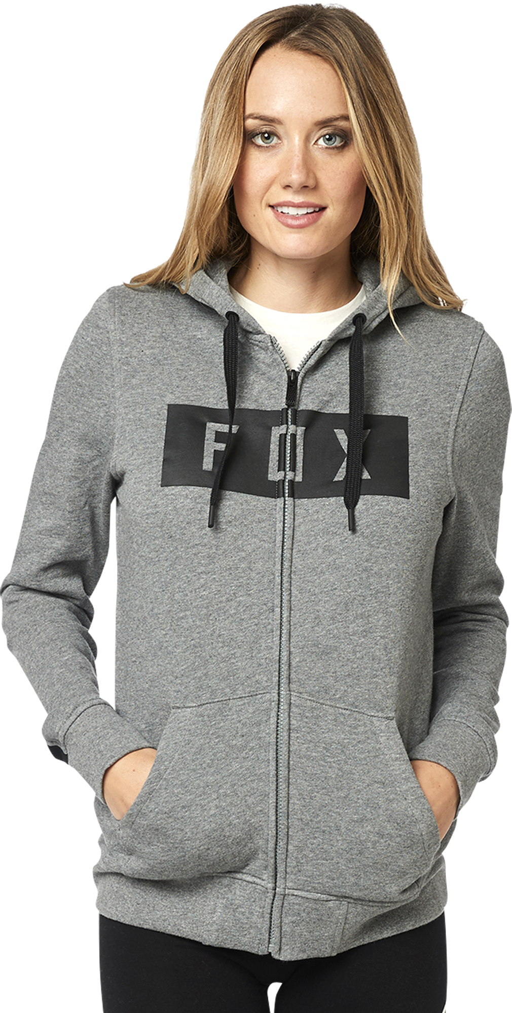 FOX Felpa Donna  Solo Grigia FOX Felpa Donna  Solo Grigia