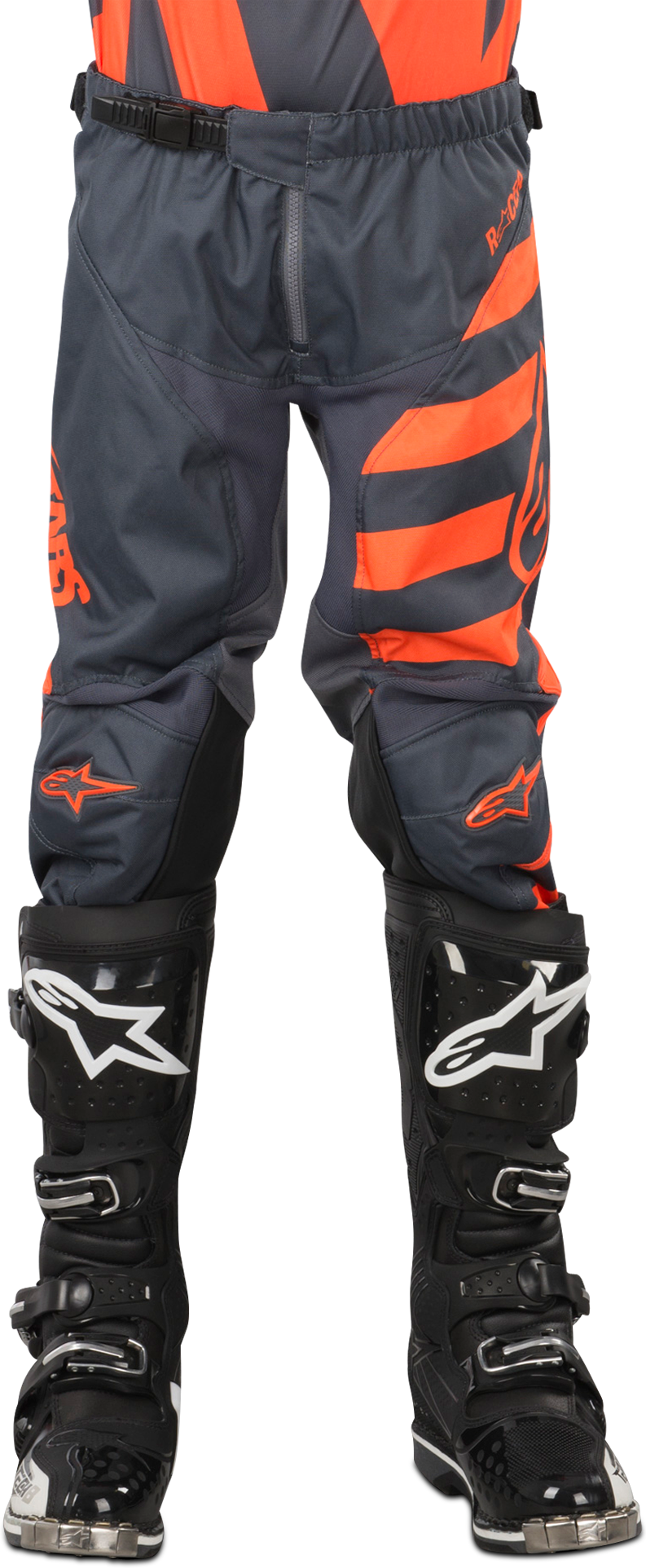 Alpinestars Pantaloni Cross Bambino  Racer Braap Antracite-Arancio Fluo Alpinestars Pantaloni Cross Bambino  Racer Braap Antracite-Arancio Fluo