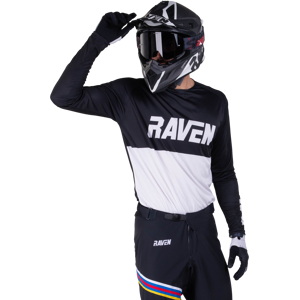 Raven Maglia Cross  AIR Nero-Bianco